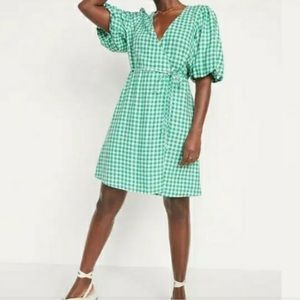 NWOT XL Old navy gingham wrap dress